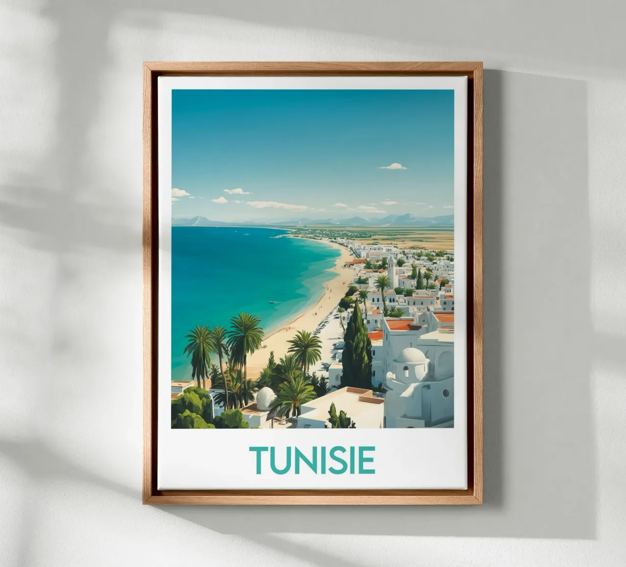 Affiche Tunisie tela con Cornice a cassetta da Frame the World