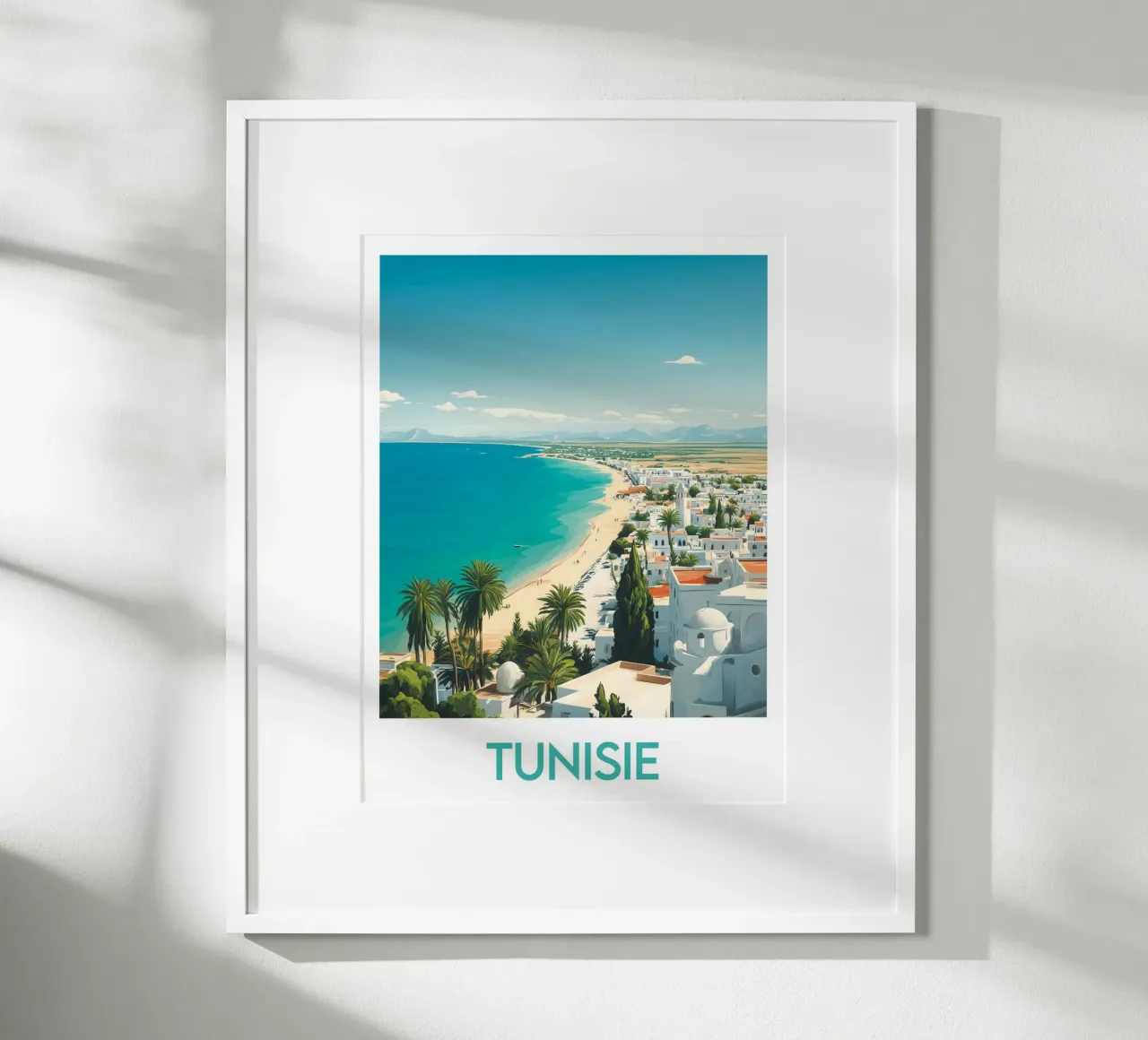 Affiche Tunisie poster con telaio in legno da Frame the World