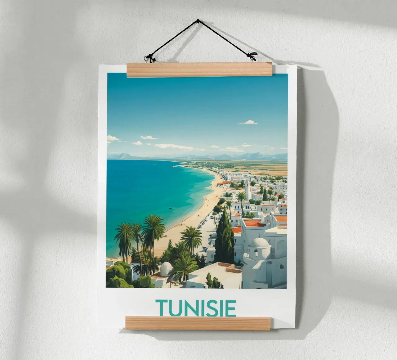 Affiche Tunisie poster con telaio in legno da Frame the World
