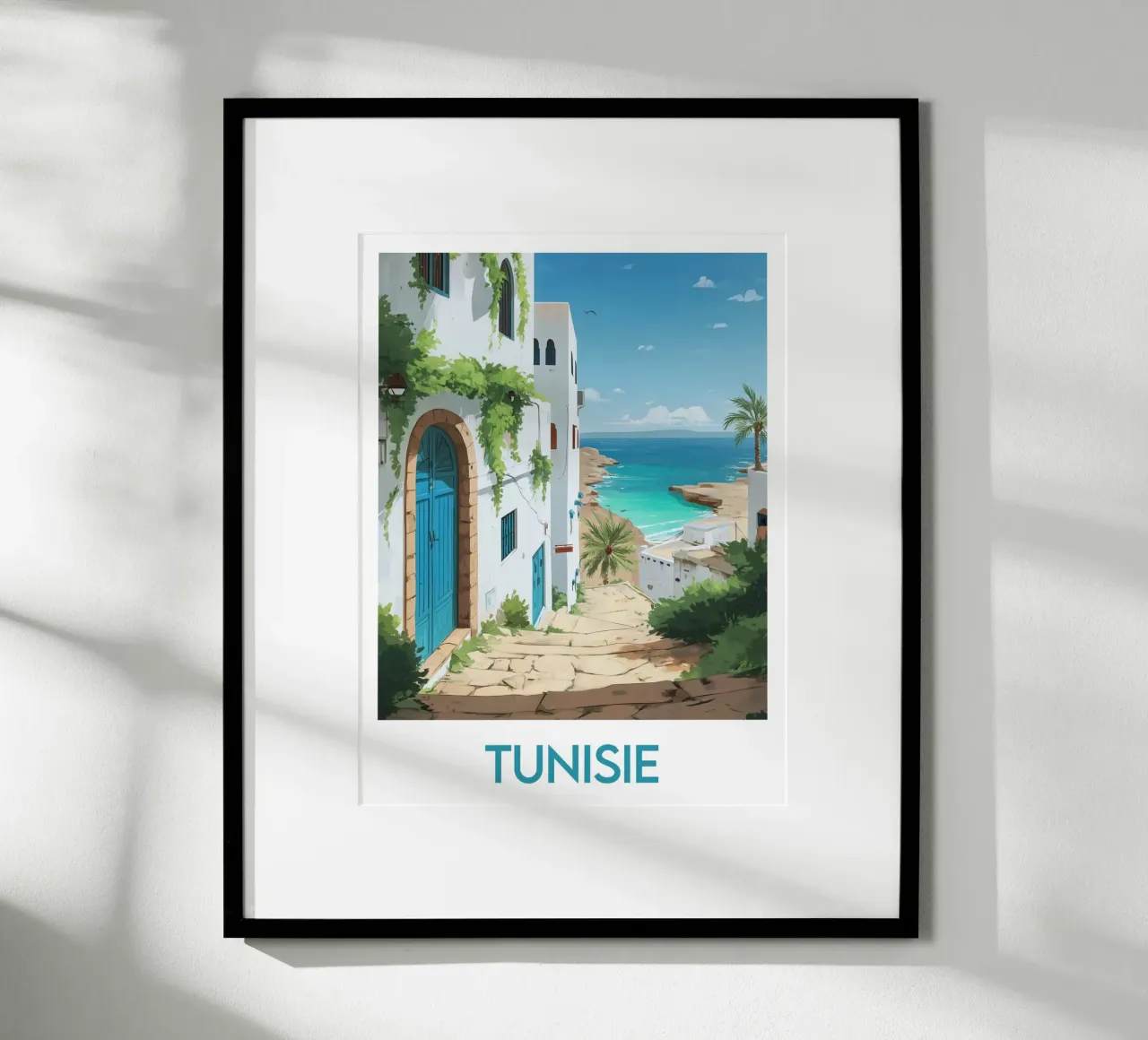 Affiche Tunisie carta hahnemühle da Frame the World