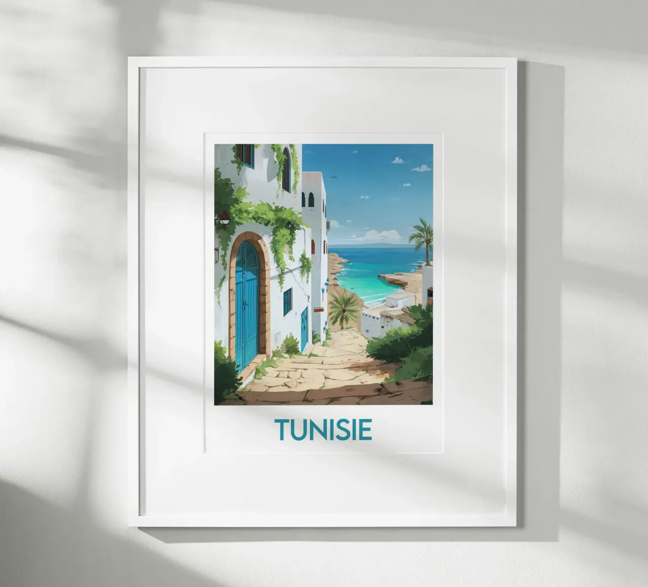 Affiche Tunisie carta hahnemühle da Frame the World