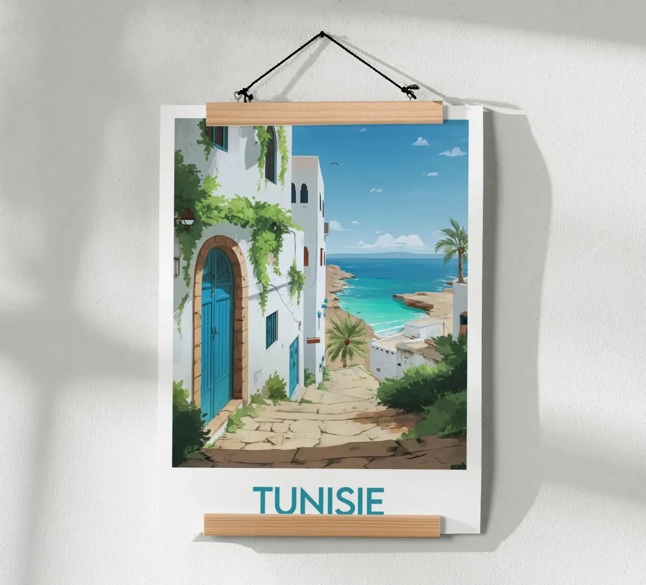 Affiche Tunisie carta hahnemühle da Frame the World