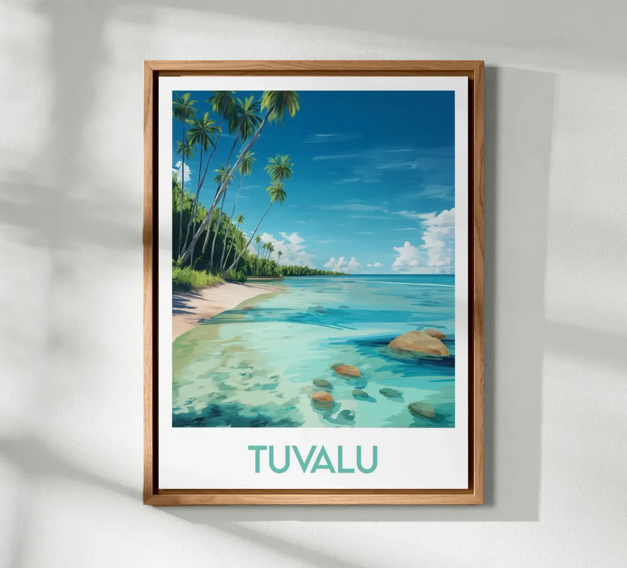Affiche Tuvalu alluminio dibond da Frame the World