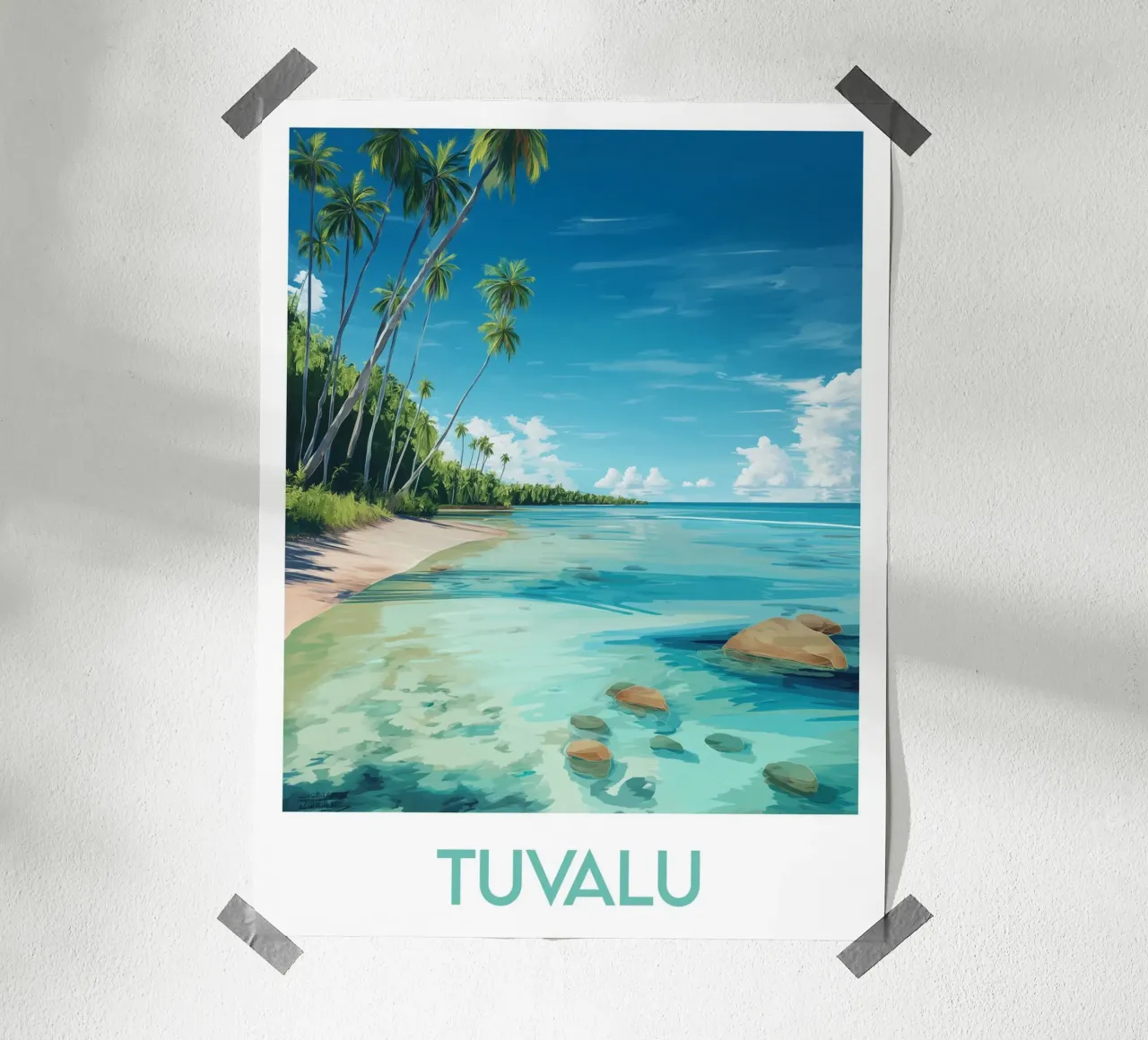 Affiche Tuvalu carta hahnemühle da Frame the World