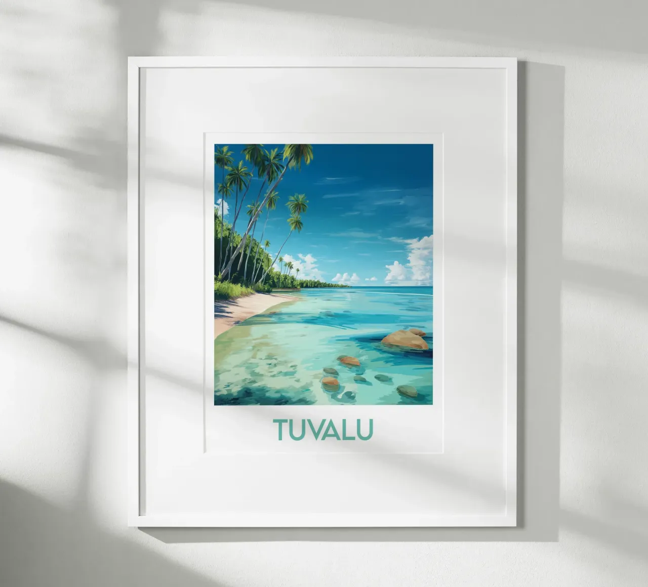 Affiche Tuvalu carta hahnemühle da Frame the World