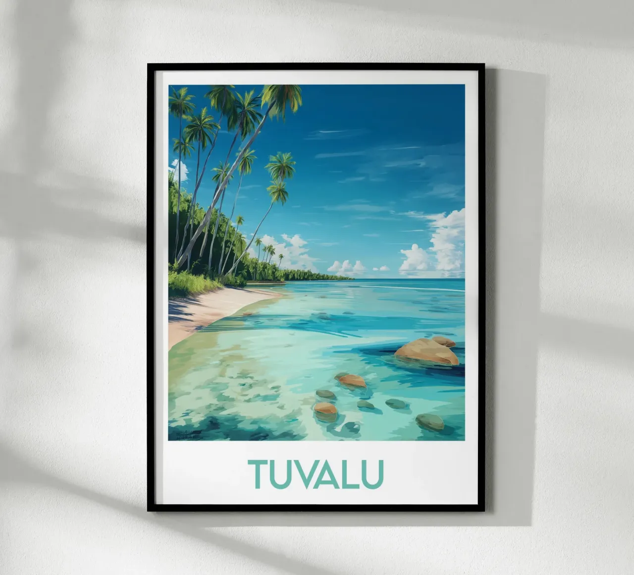 Affiche Tuvalu carta hahnemühle da Frame the World
