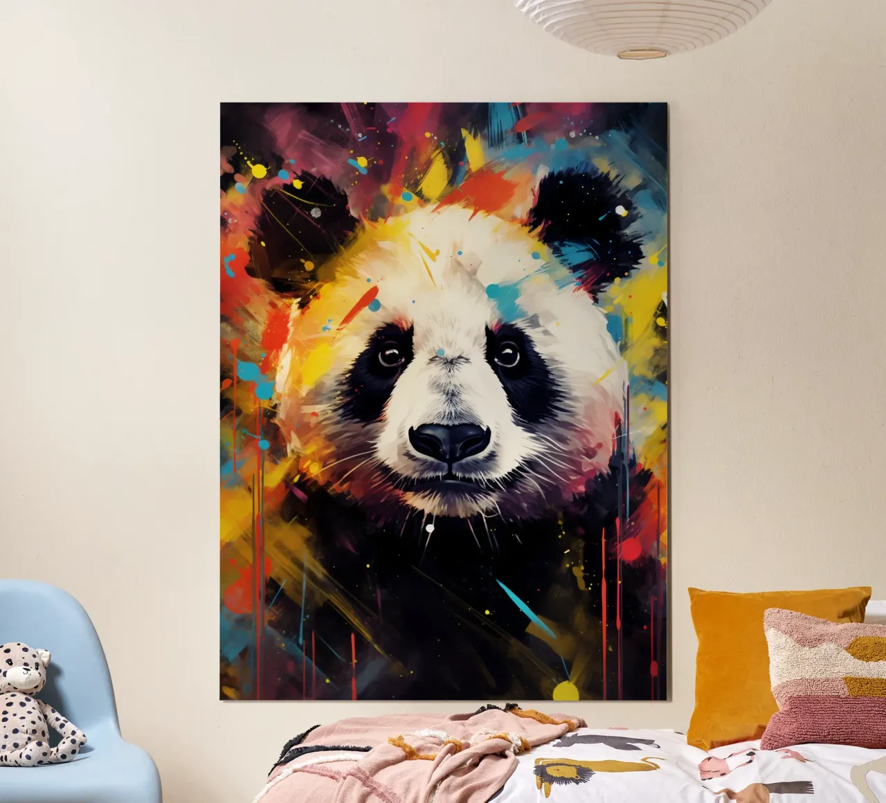 Panda Pop Art carta hahnemühle da Mateo