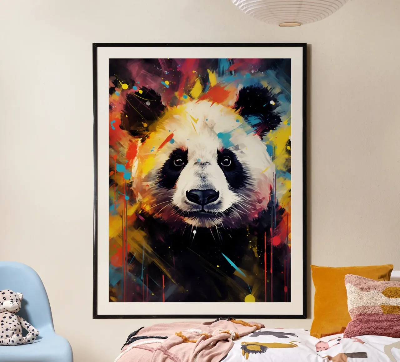 Panda Pop Art carta hahnemühle da Mateo
