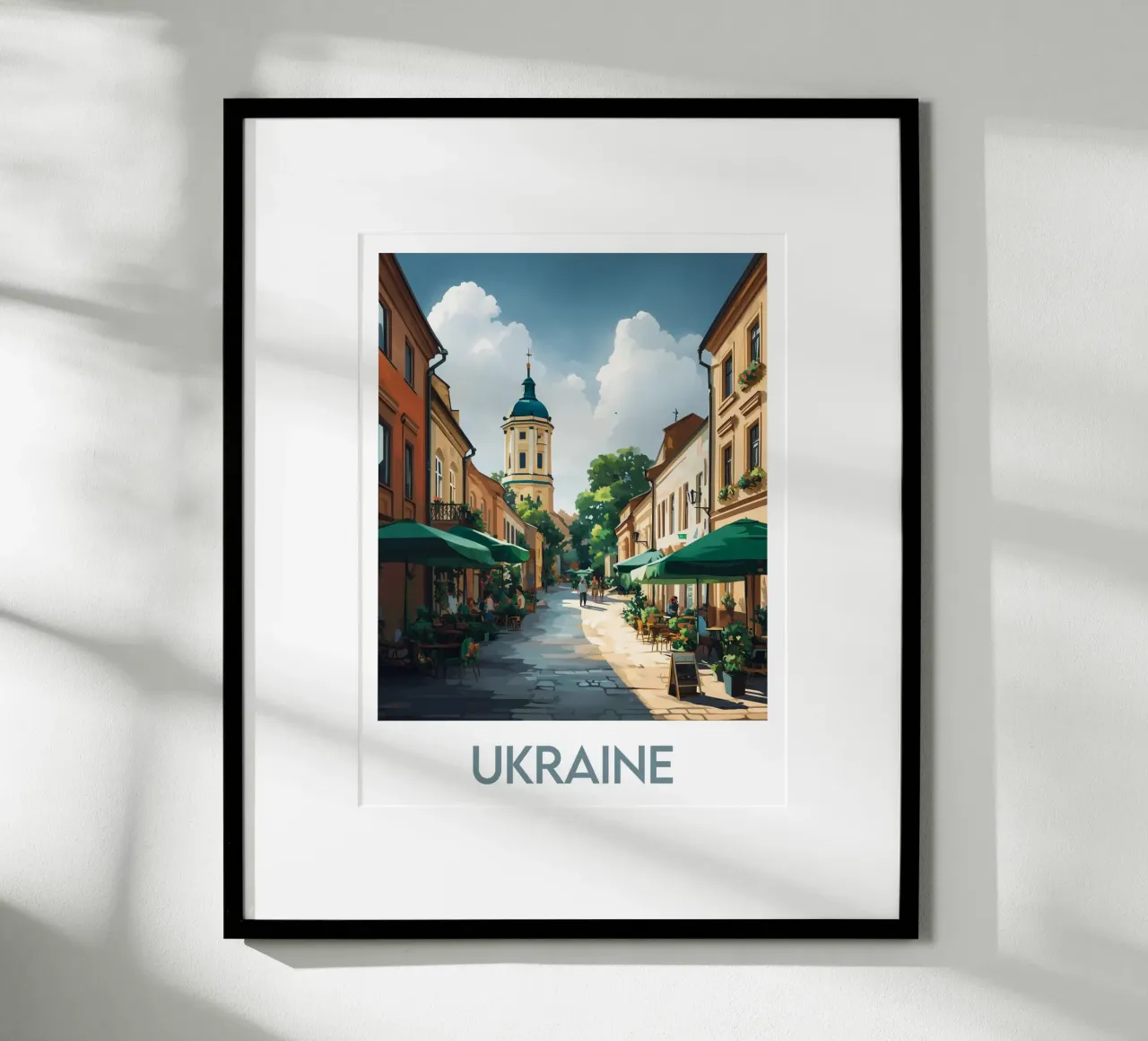Affiche Ucraina poster con telaio in legno da Frame the World