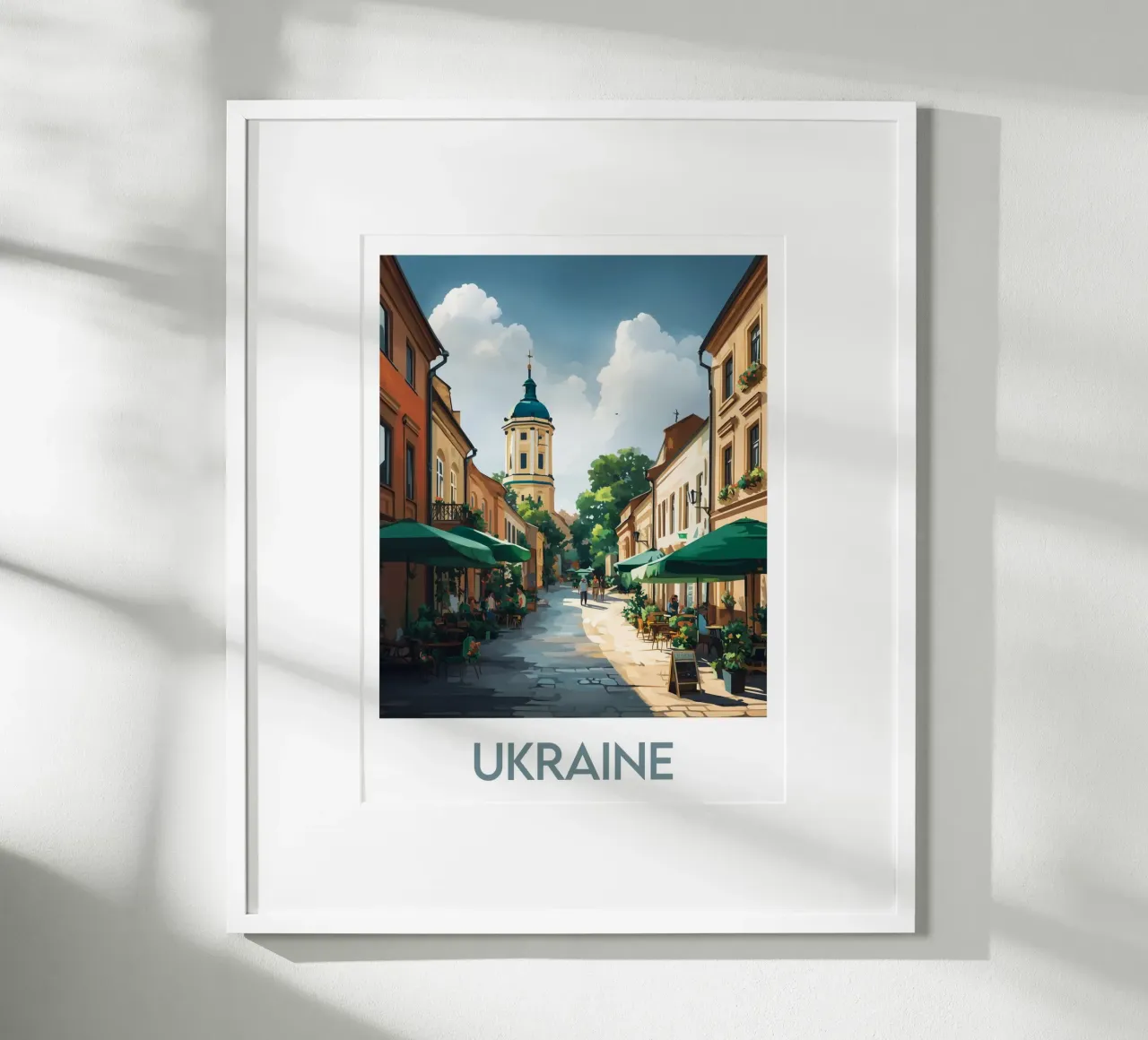 Affiche Ucraina poster con telaio in legno da Frame the World