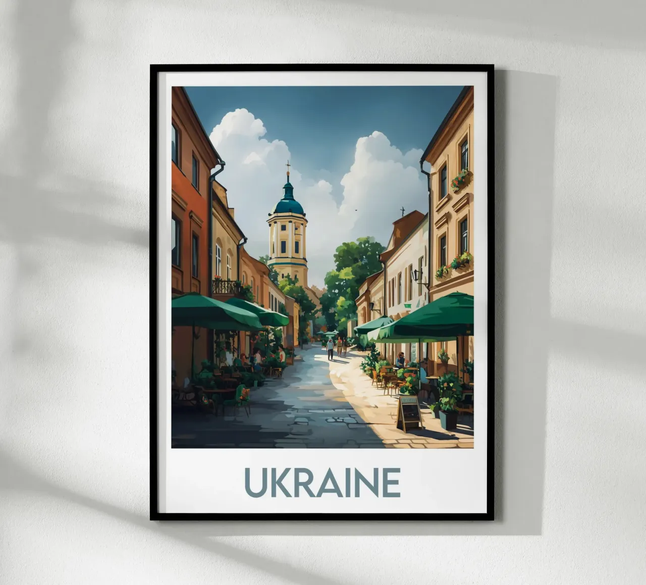 Affiche Ucraina poster con telaio in legno da Frame the World