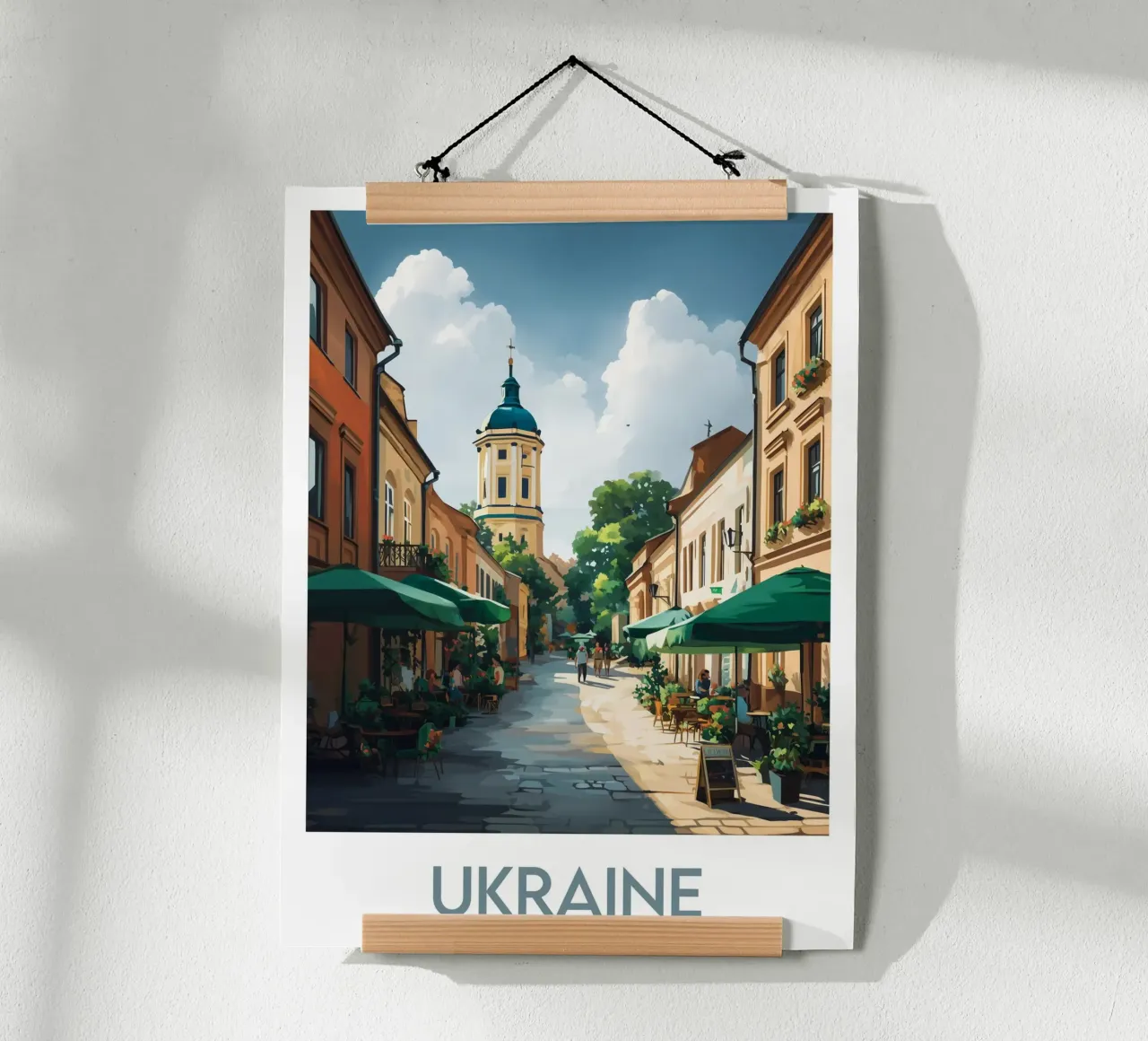 Affiche Ucraina poster con telaio in legno da Frame the World