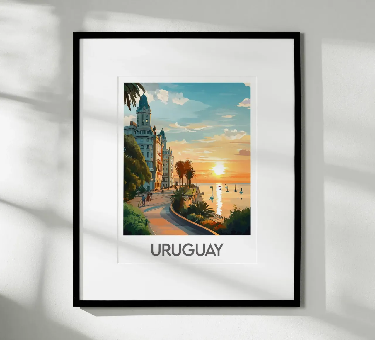 Affiche Uruguay poster con telaio in plastica da Frame the World