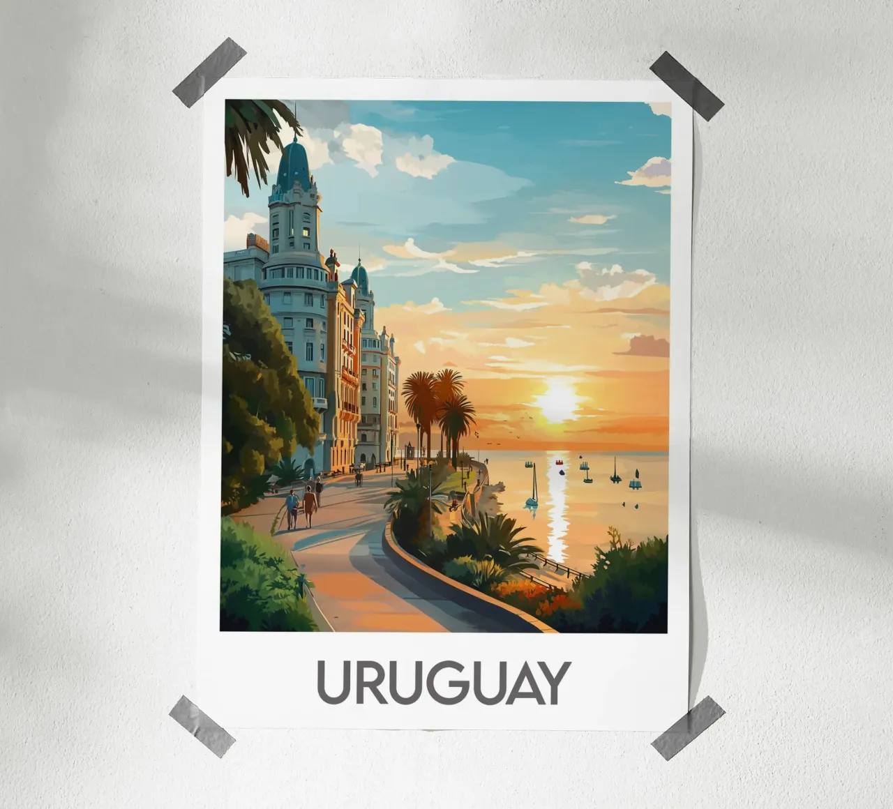 Affiche Uruguay poster con telaio in plastica da Frame the World