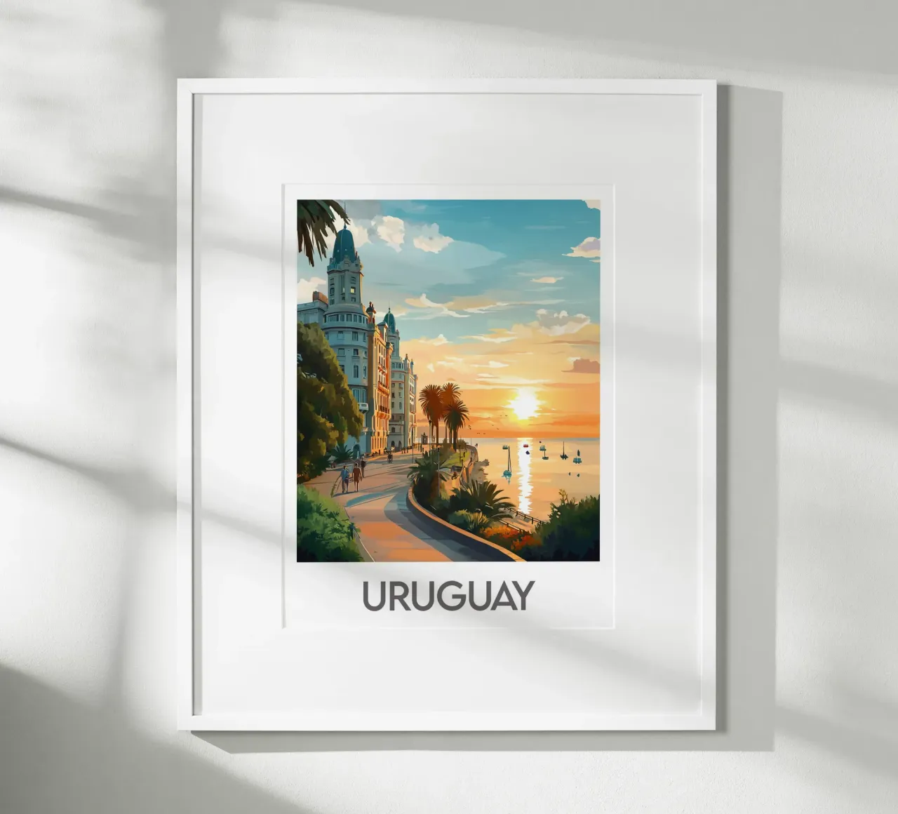 Affiche Uruguay poster con telaio in plastica da Frame the World