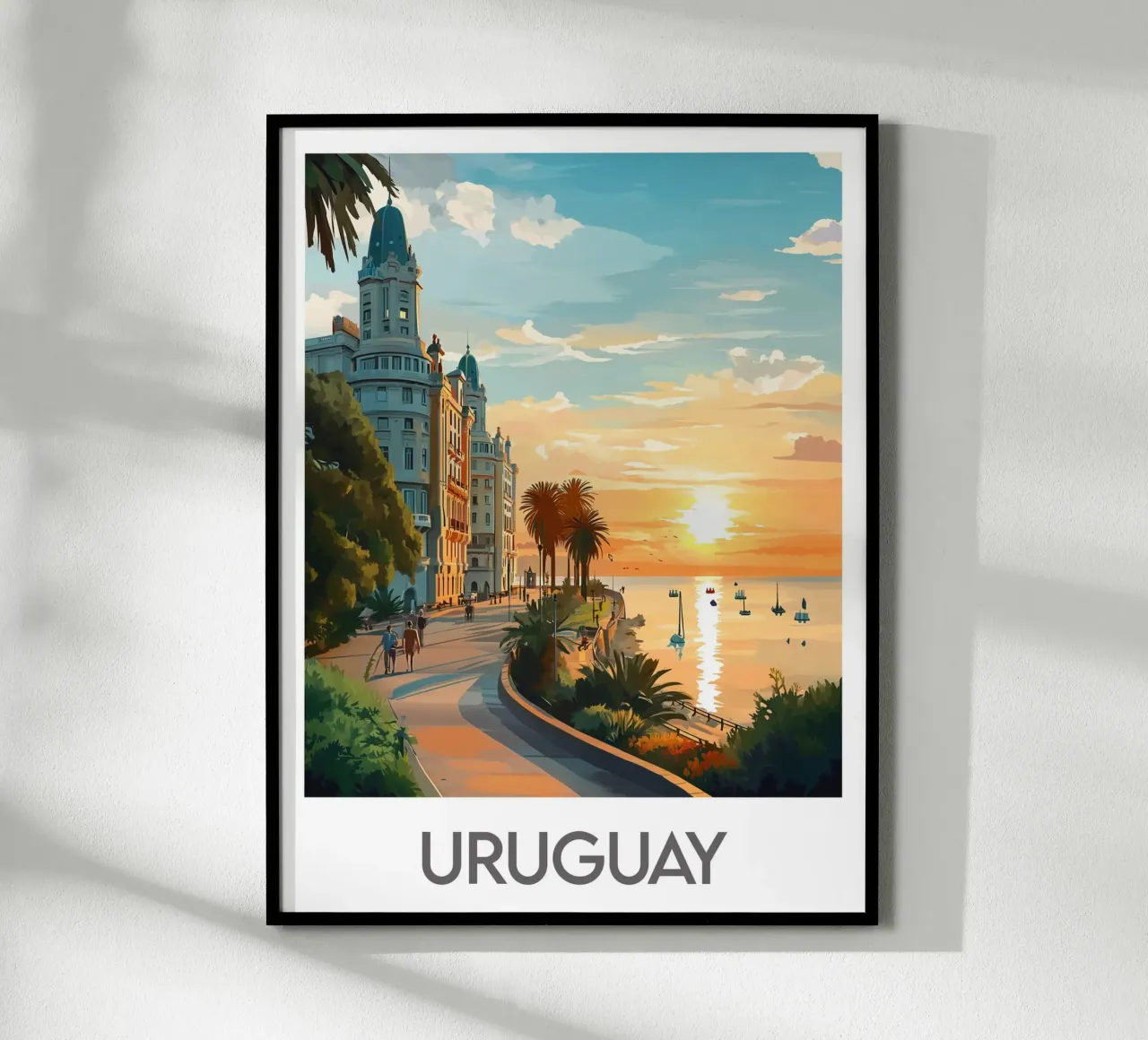 Affiche Uruguay poster con telaio in plastica da Frame the World