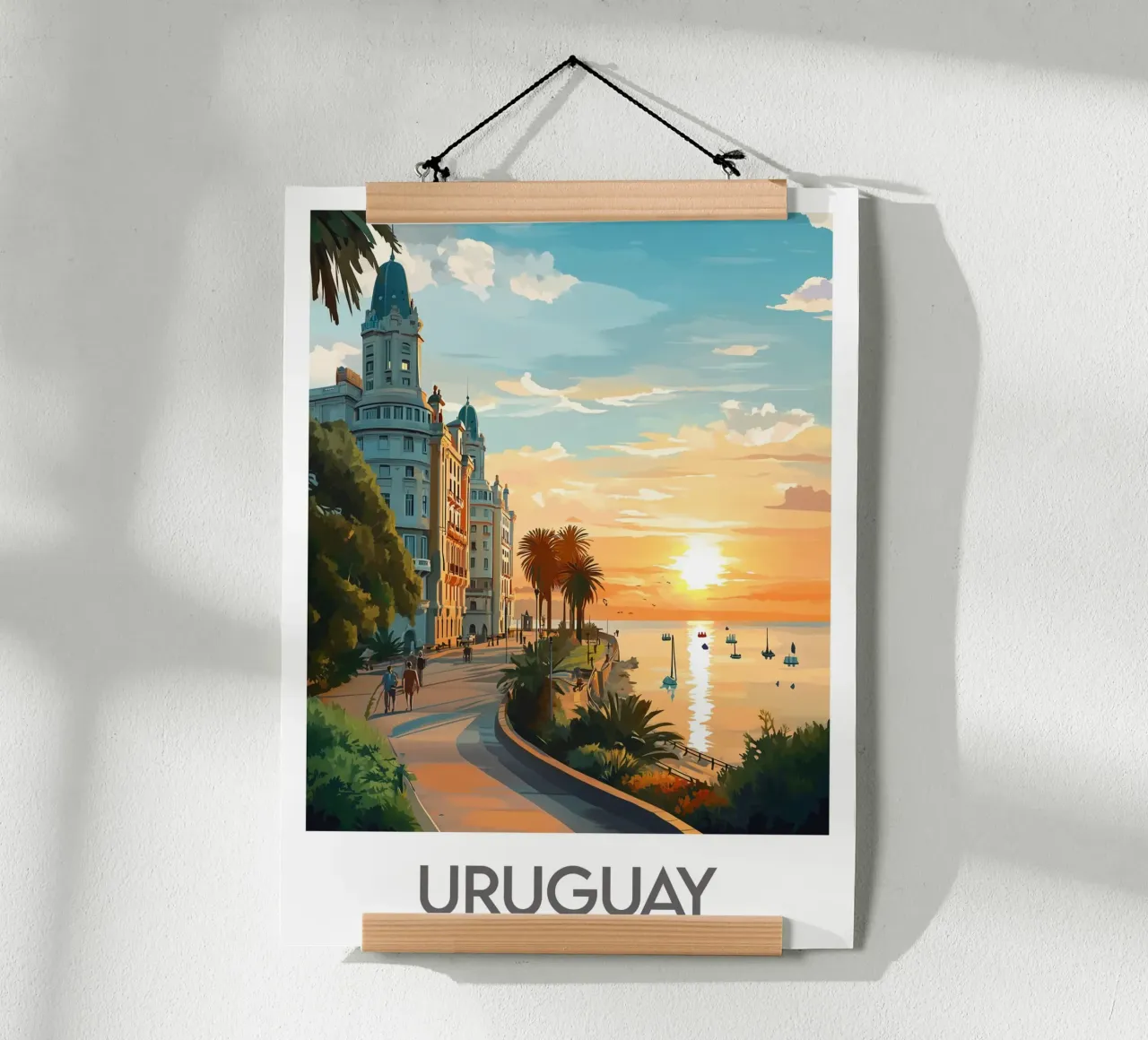 Affiche Uruguay poster con telaio in plastica da Frame the World