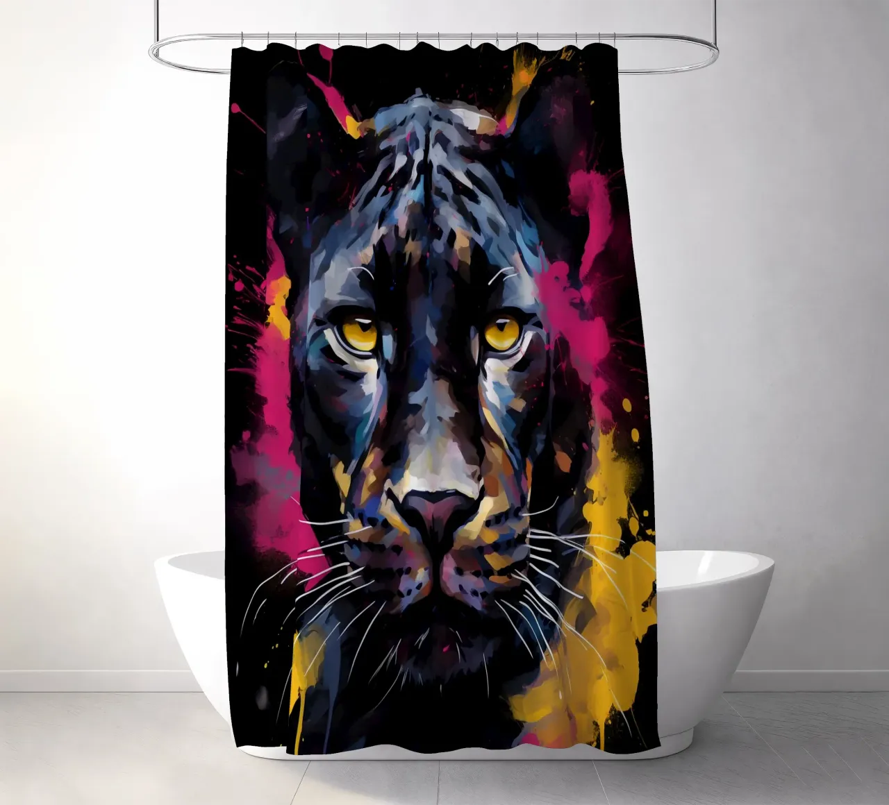 Panther Abstract tenda da doccia da Mateo