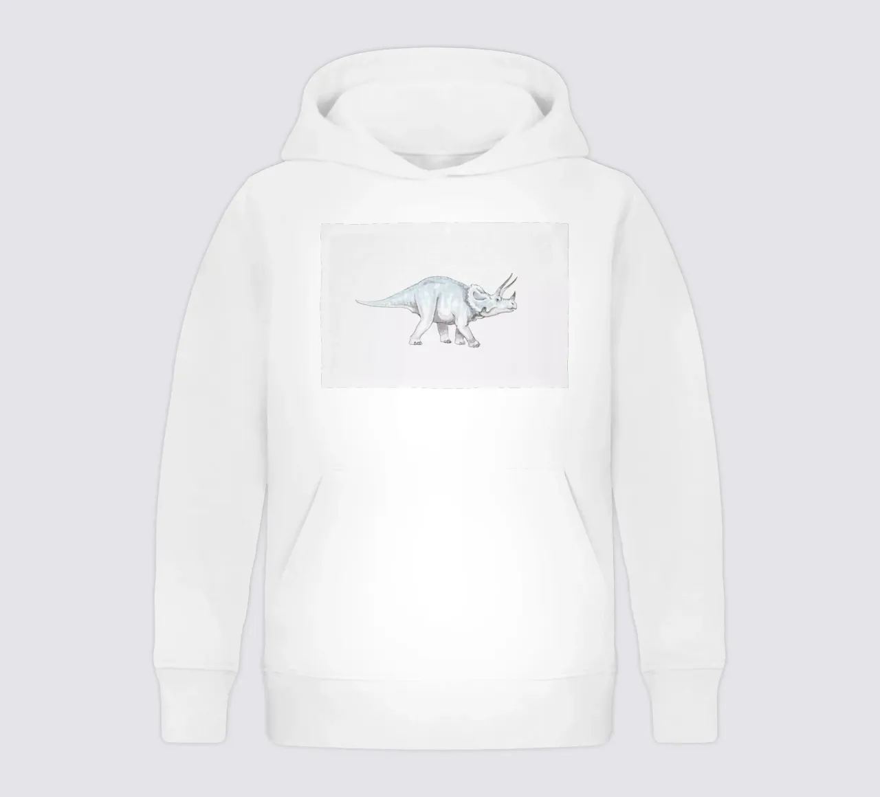 Pastel Triceratops felpa bambino con cappuccio da Flora & Fauna