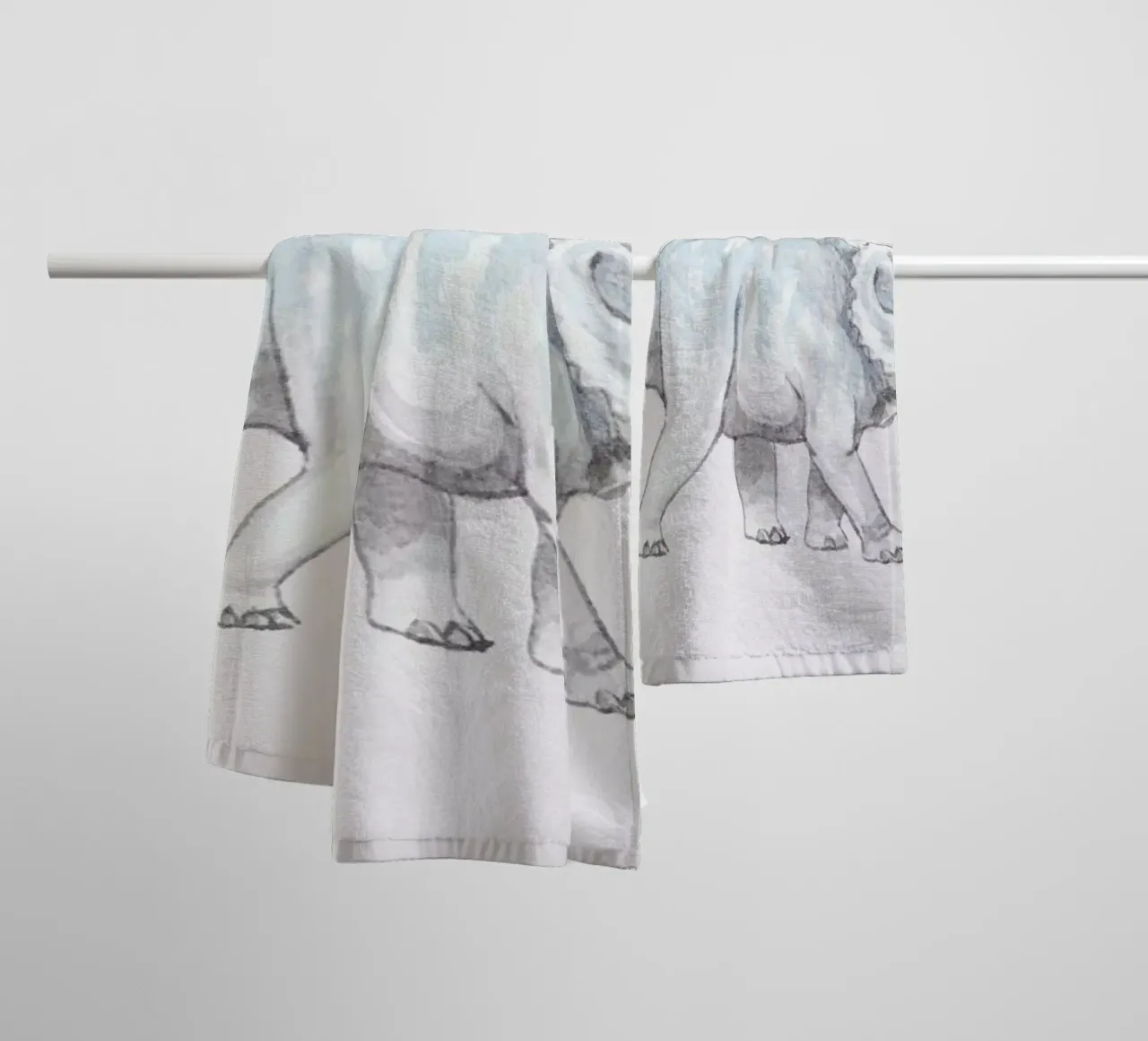 Pastel Triceratops asciugamano da bagno da Flora & Fauna