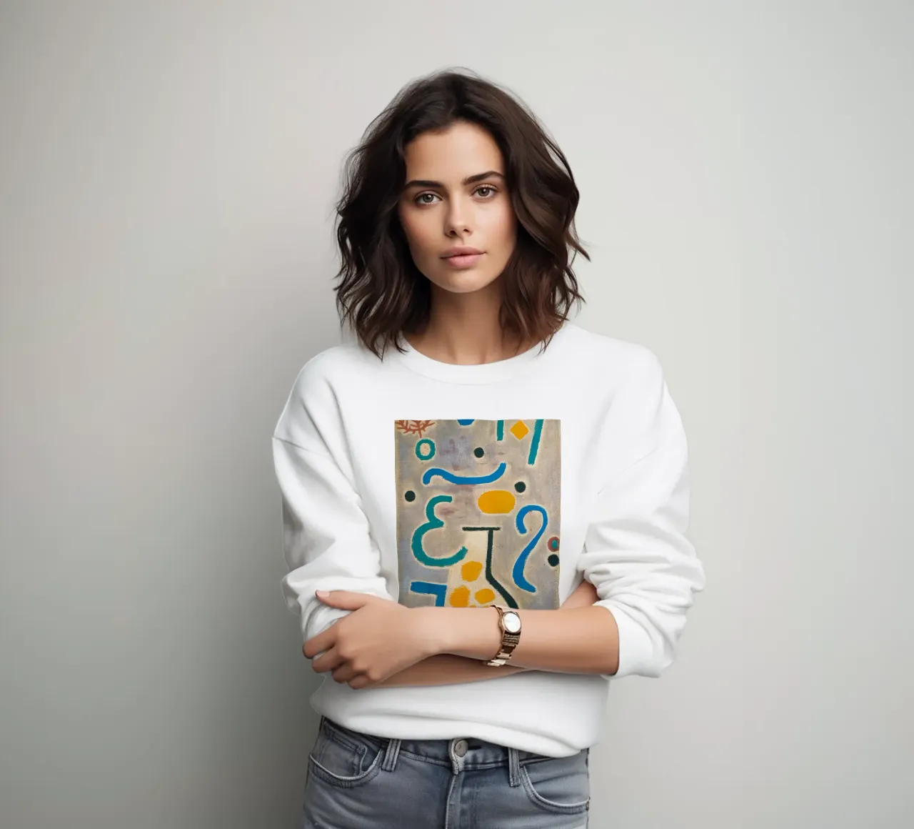 Paul Klee The Vase - Abstract Bauhaus Art Print Sweatshirt von NorwesClub