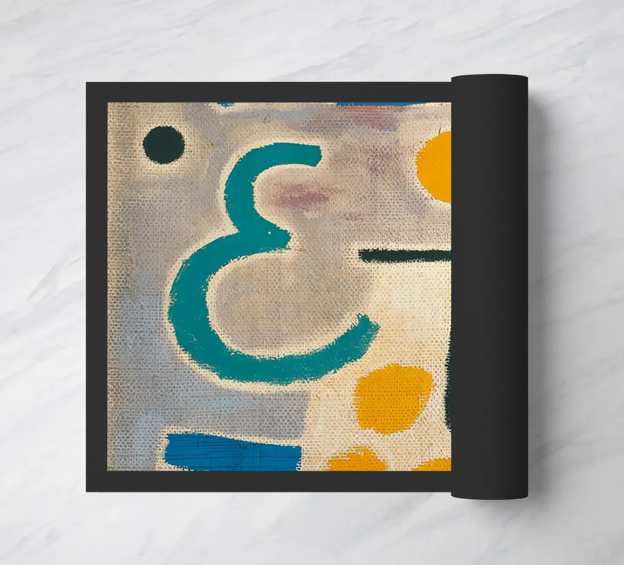 Paul Klee The Vase - Abstract Bauhaus Art Print doormat by NorwesClub