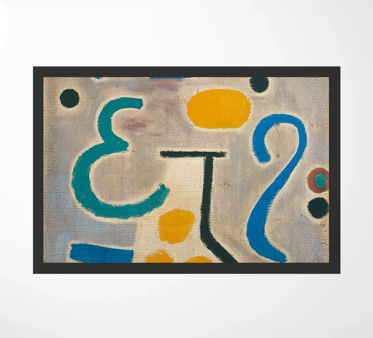 Paul Klee The Vase - Abstract Bauhaus Art Print doormat by NorwesClub
