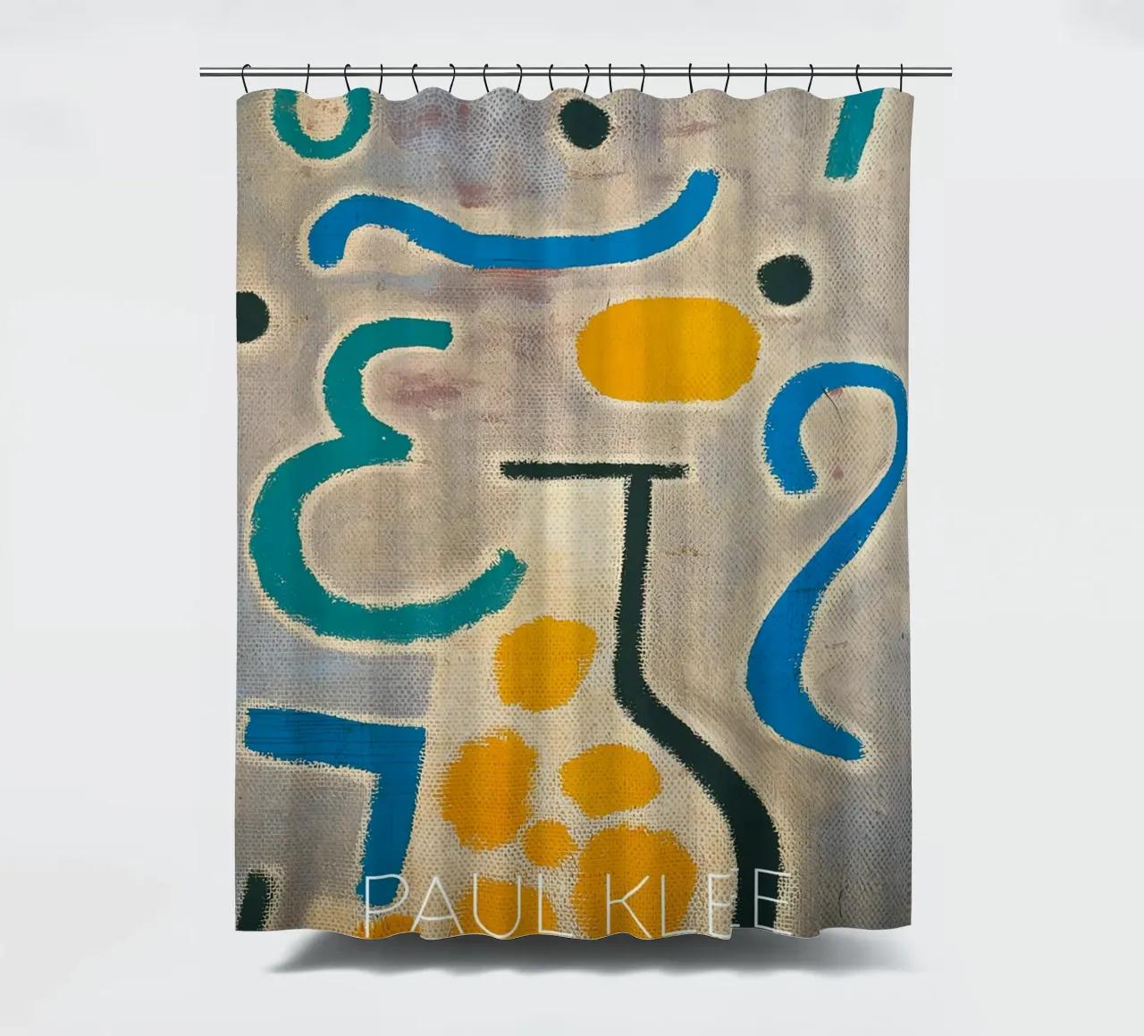 Paul Klee The Vase - Abstract Bauhaus Art Print Duschvorhang von NorwesClub