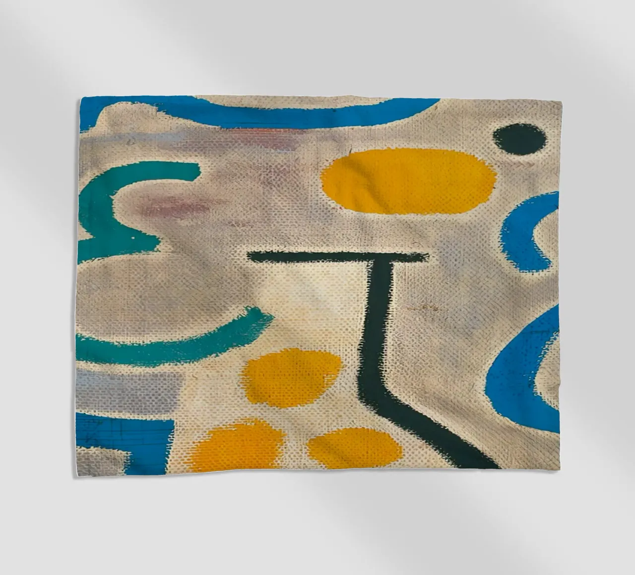 Paul Klee De Vaas - Abstracte Bauhaus-kunstdruk strandhanddoek van NorwesClub