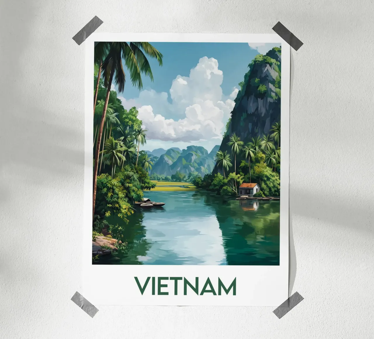 Affiche Vietnam poster con telaio in plastica da Frame the World