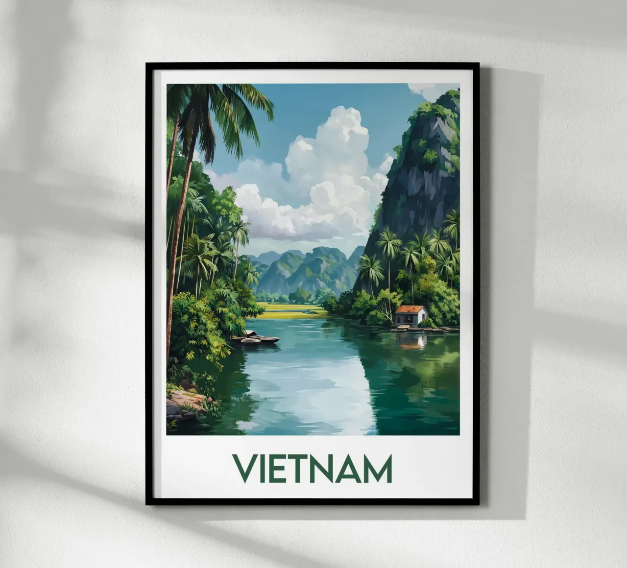 Affiche Vietnam poster con telaio in plastica da Frame the World