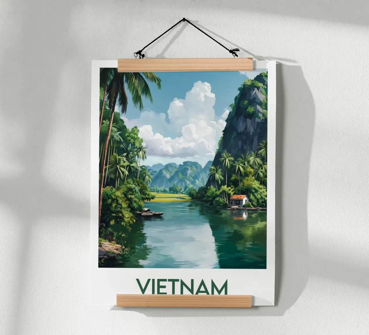 Affiche Vietnam poster con telaio in plastica da Frame the World