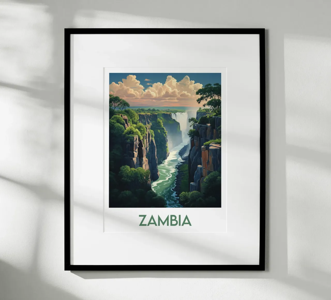 Kantoor in Zambia poster met kunststof frame van Frame the World