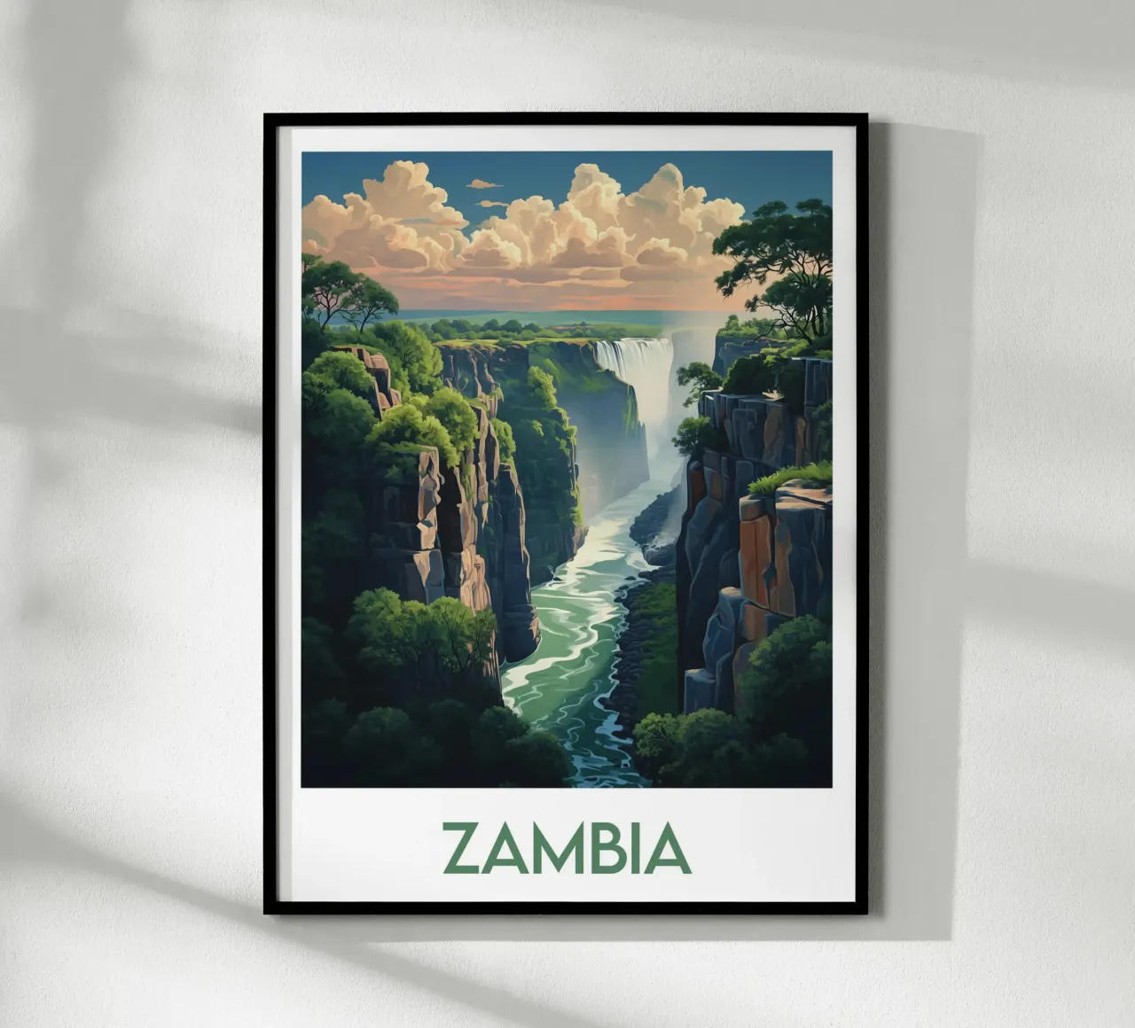 Kantoor in Zambia poster met kunststof frame van Frame the World