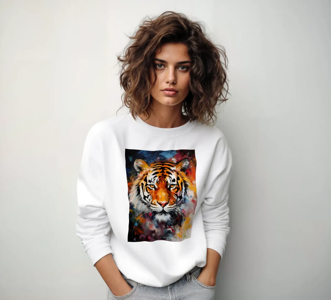 Tiger Abstract felpa da Mateo