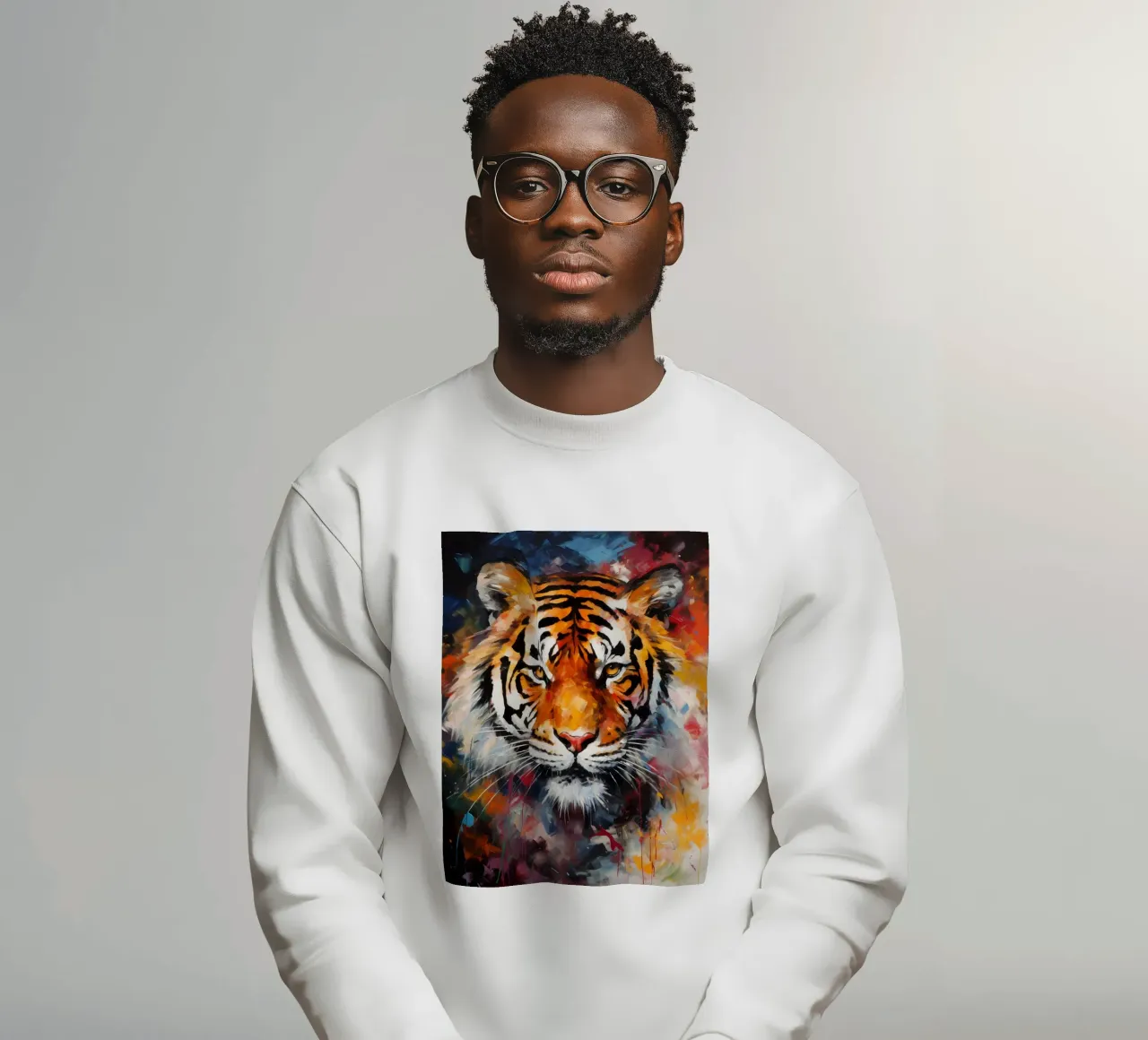 Tiger Abstract felpa da Mateo