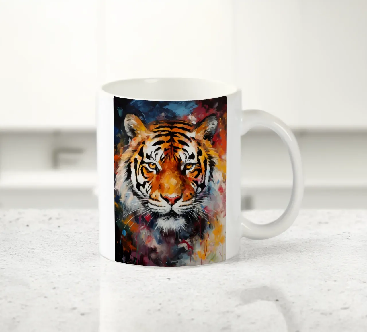 Tiger Abstract tazza in ceramica da Mateo