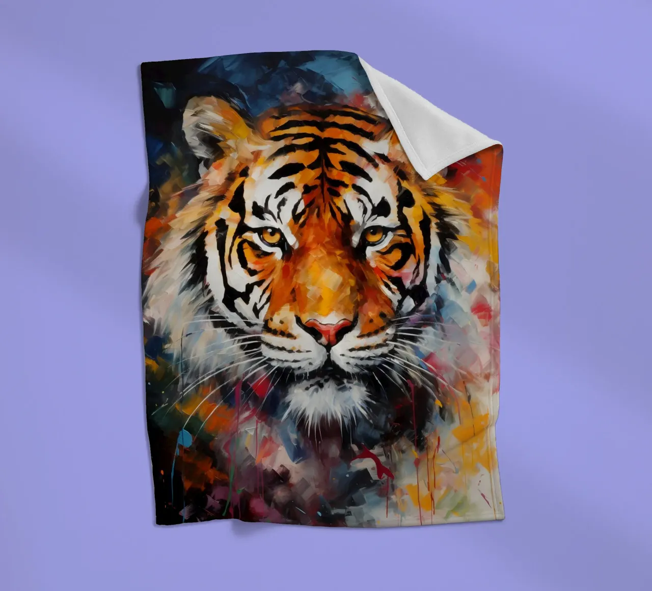 Tiger Abstract coperta in pile da Mateo
