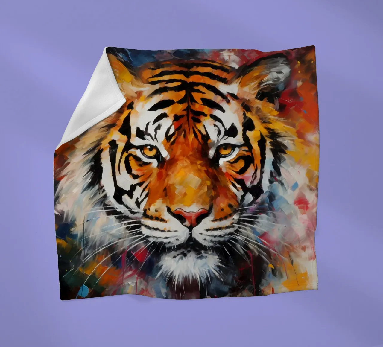 Tiger Abstract coperta in pile da Mateo