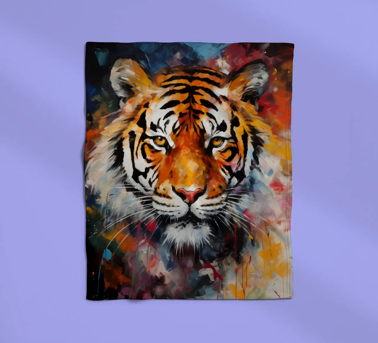Tiger Abstract coperta in pile da Mateo