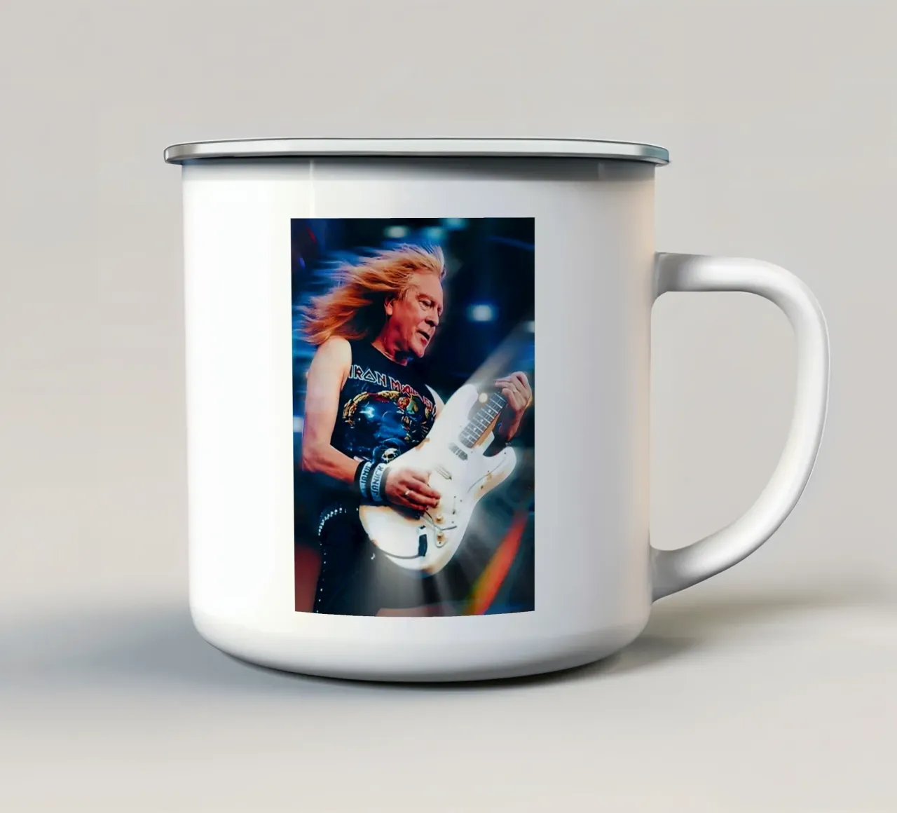 Janick Gers tazza in smalto da Low poly art