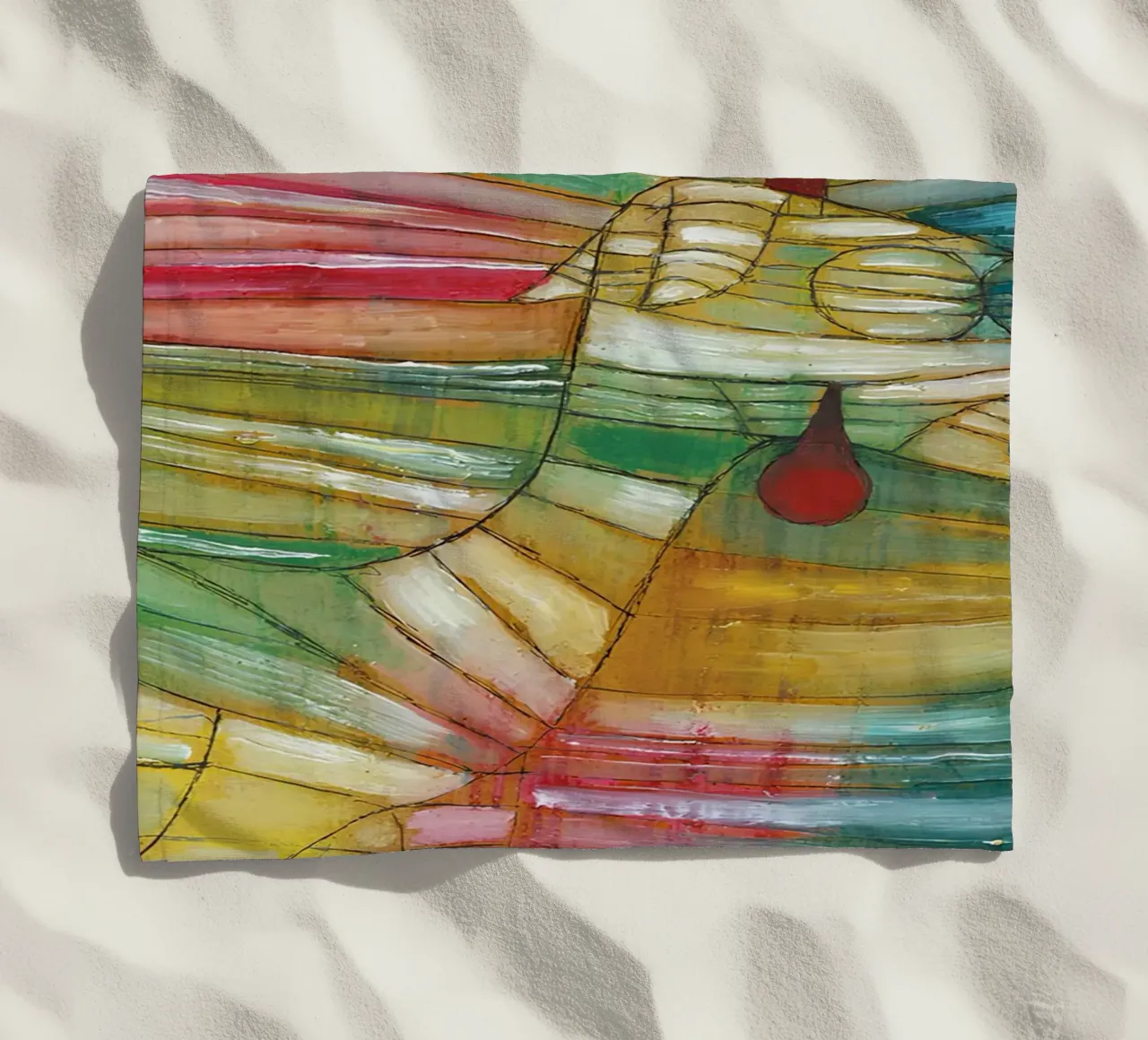 Paul Klee The Lamb - Expressionist Abstract Print beach towel by NorwesClub