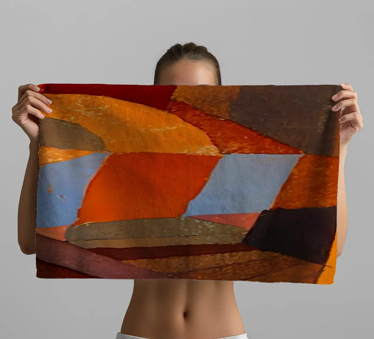 Paul Klee Abstract stadsgezicht - Bauhaus print badhanddoek van NorwesClub