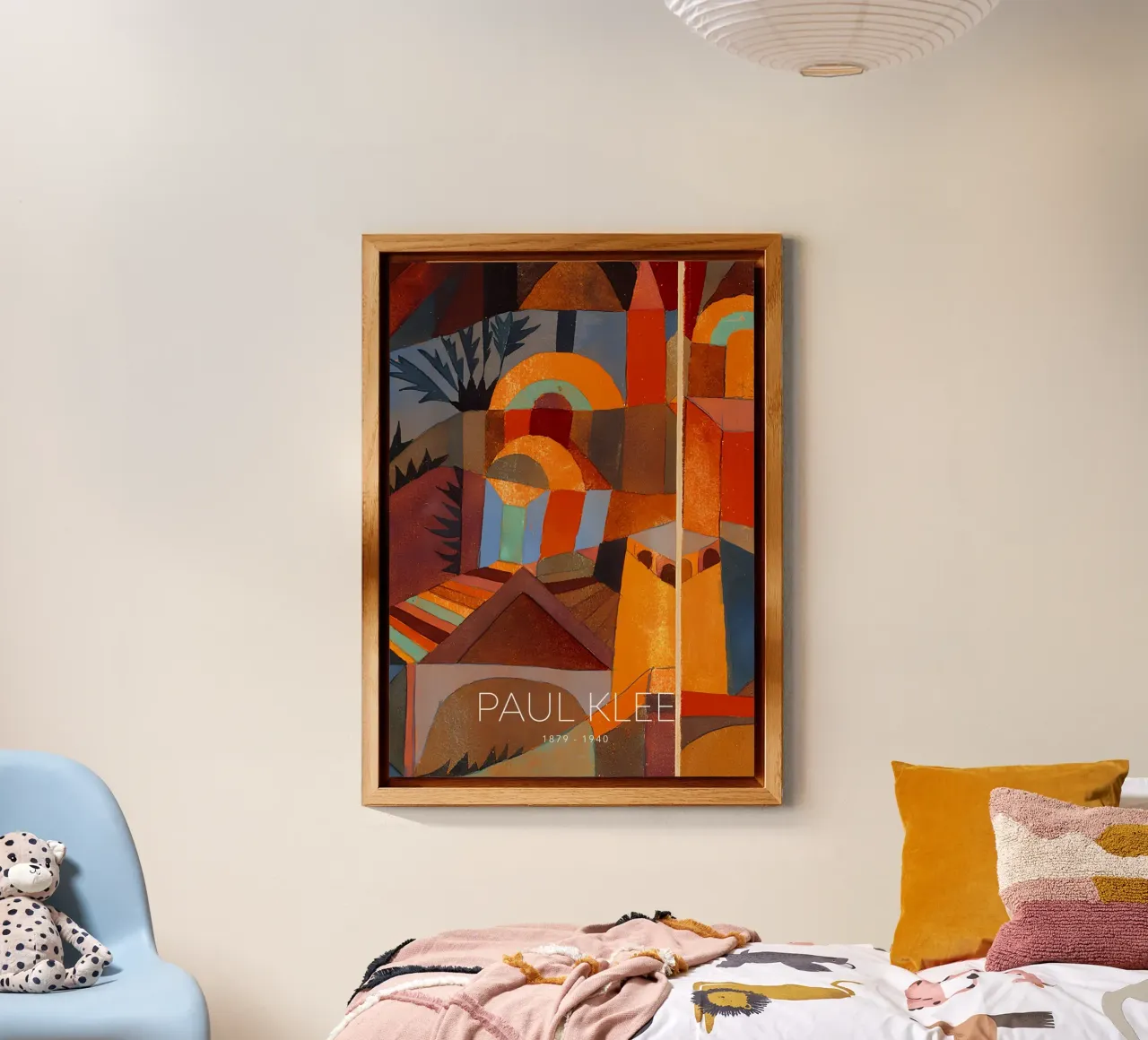 Paul Klee Abstract Cityscape - Bauhaus Print forex plate by NorwesClub