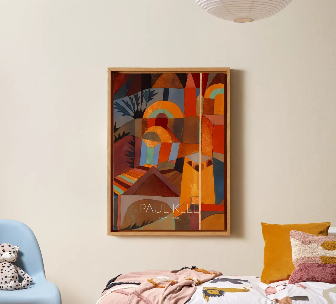 Paul Klee Abstract stadsgezicht - Bauhaus print canvas van NorwesClub