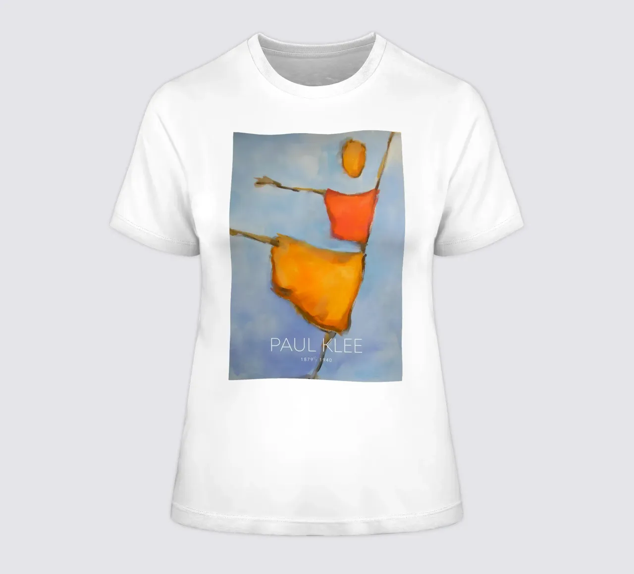 Paul Klee Abstract Dancer - Expressionist Print women's fitted t-shirt by NorwesClub