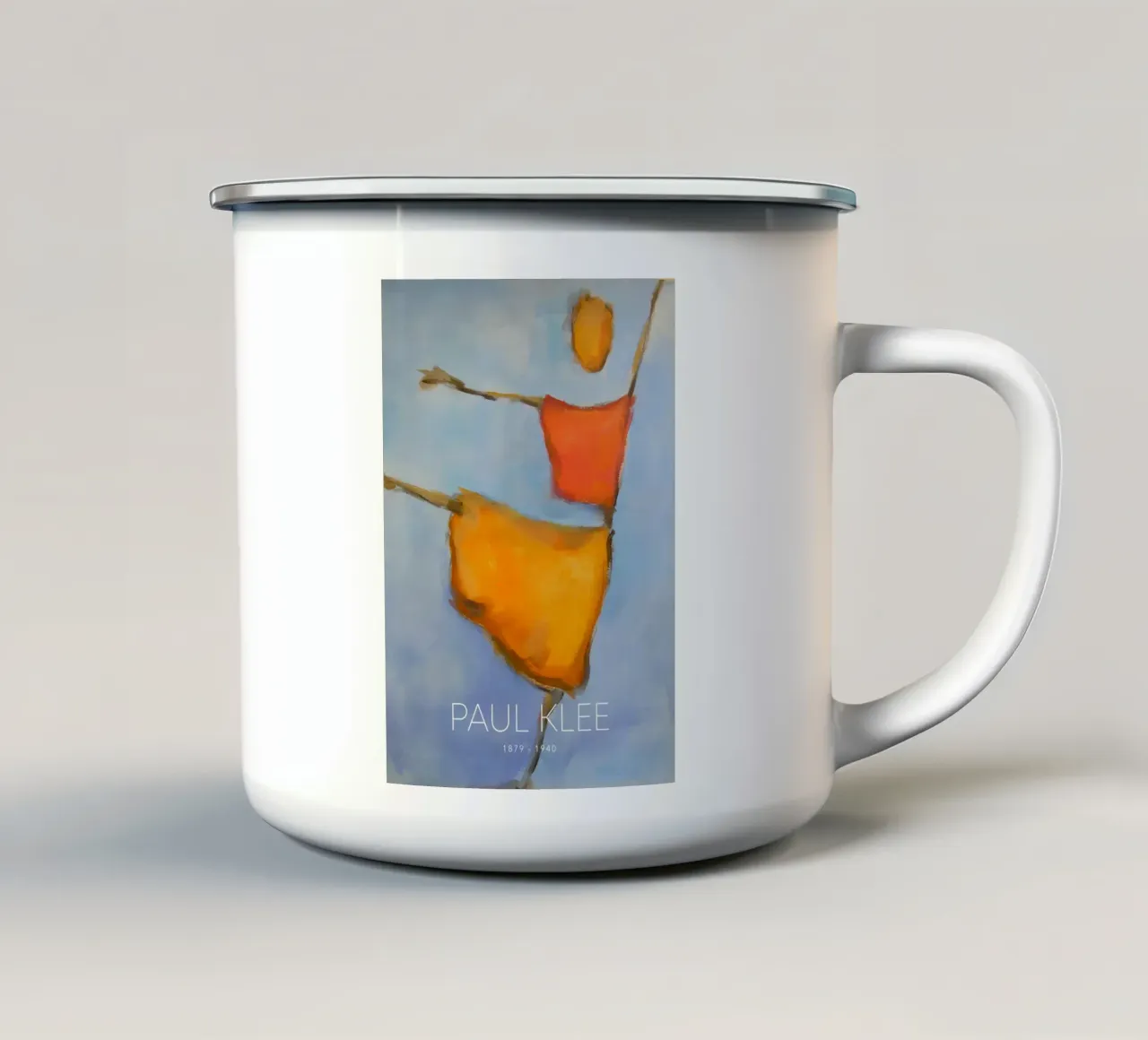 Paul Klee Abstracte Danser - Expressionistische Print emaille mok van NorwesClub