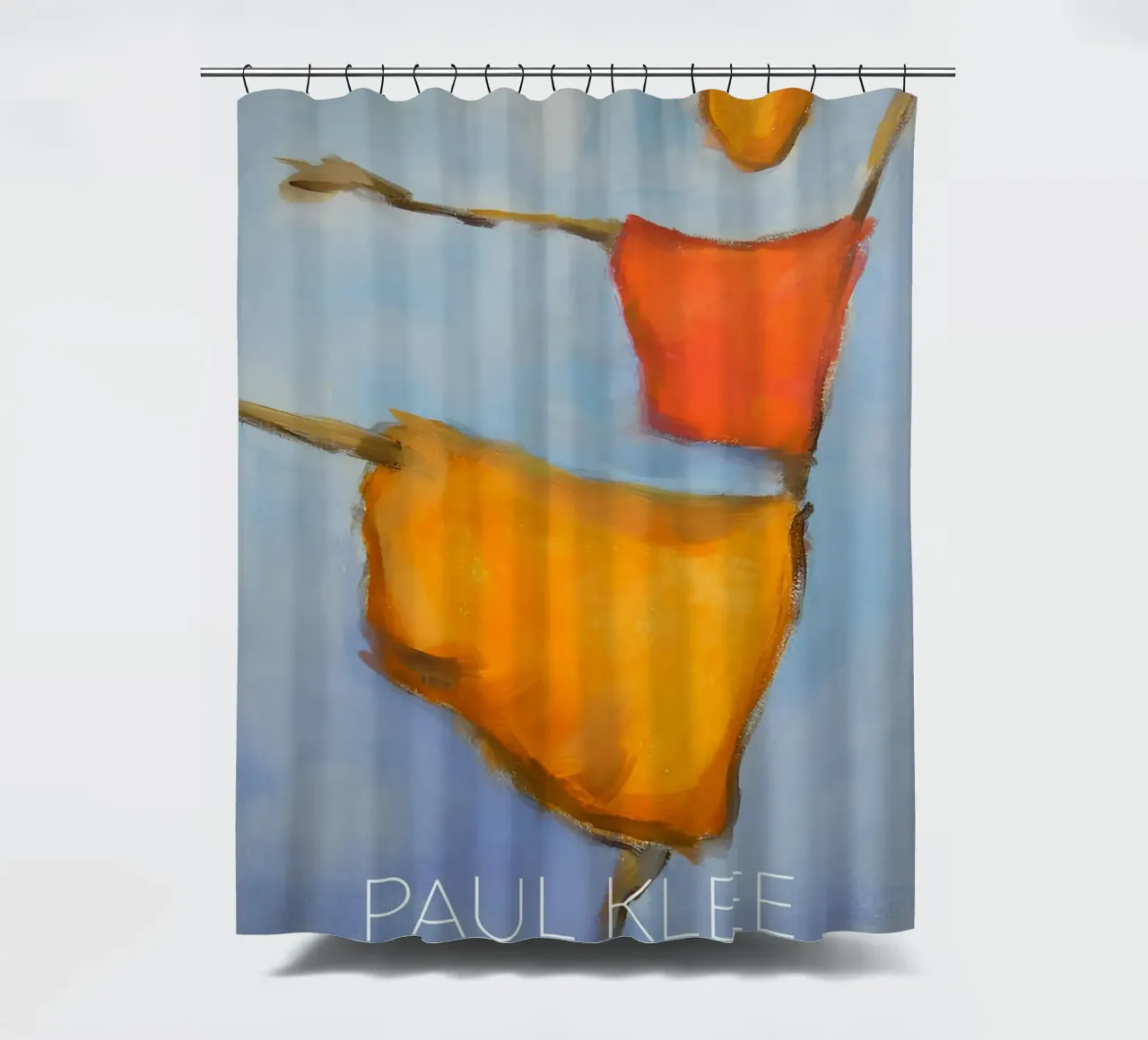 Paul Klee Abstracte Danser - Expressionistische Print douchegordijn van NorwesClub