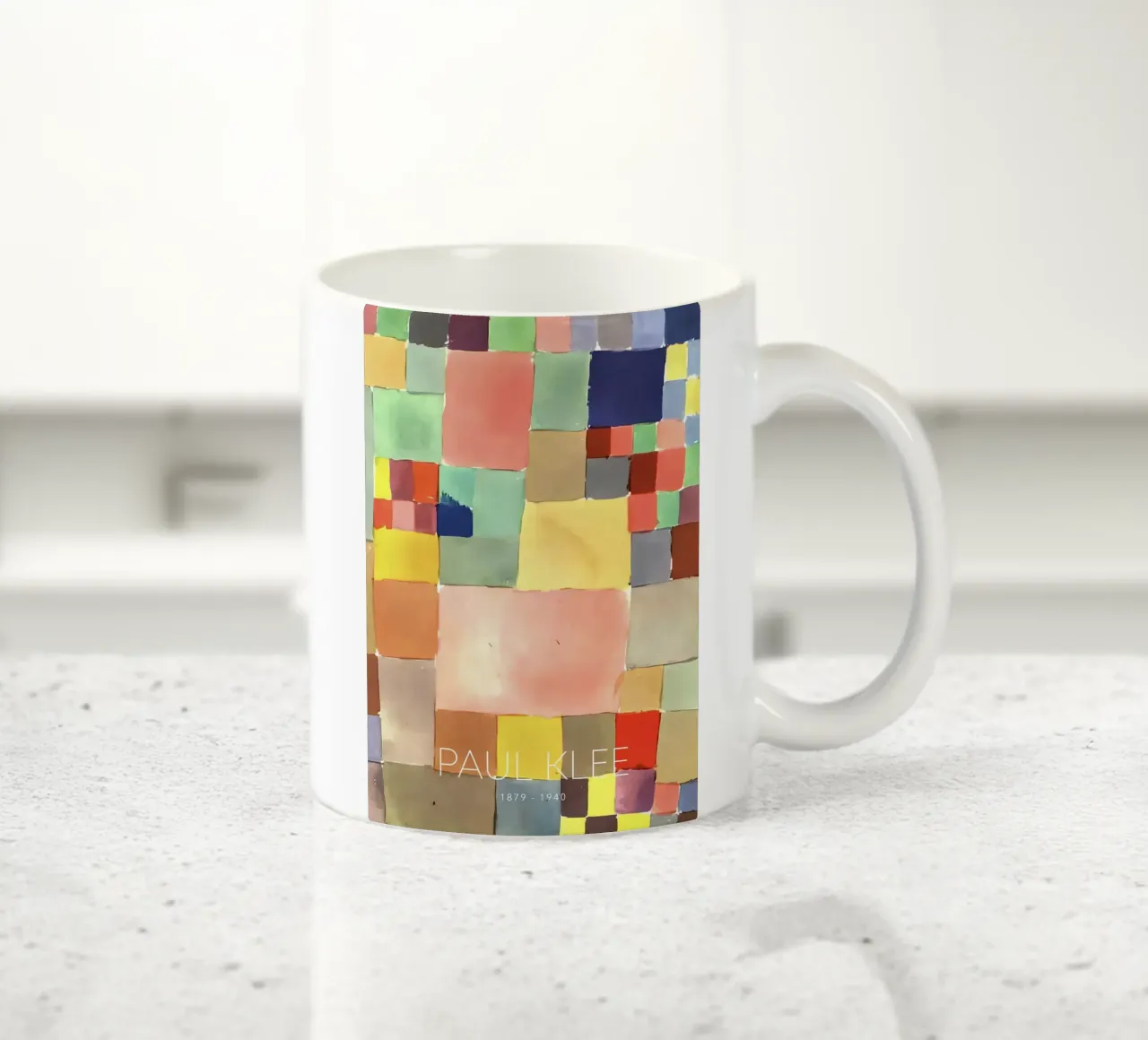 Paul Klee Color Squares - Bauhaus Abstract Print ceramic mug by NorwesClub