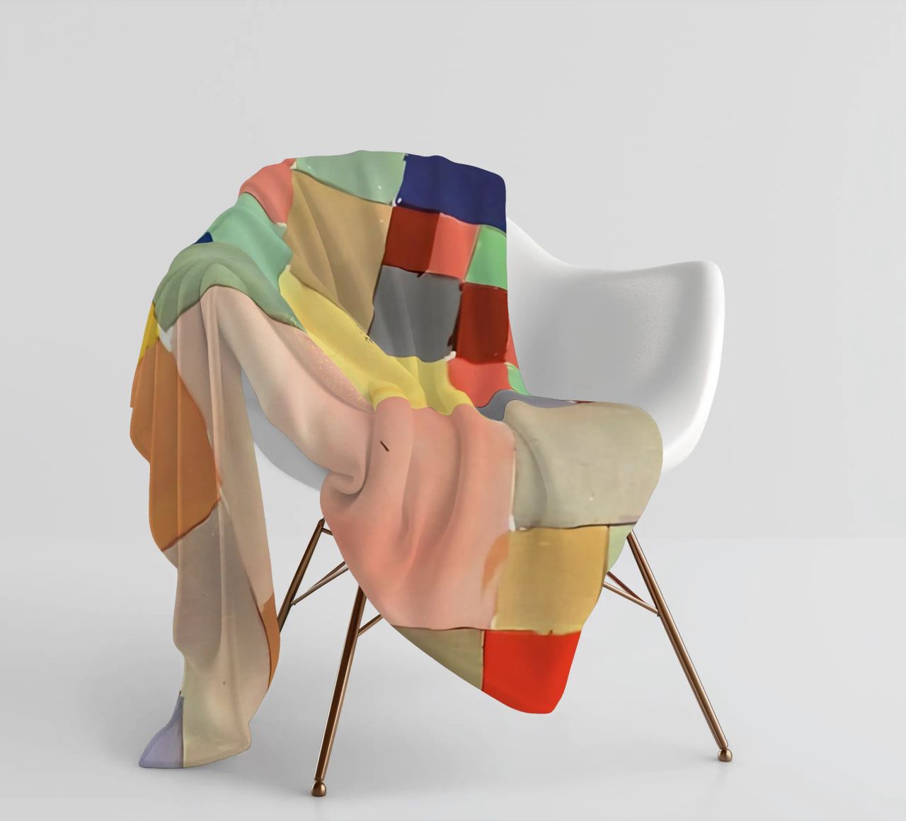 Quadrati colorati di Paul Klee - Stampa astratta Bauhaus coperta in pile da NorwesClub